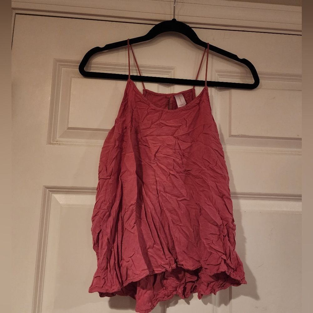 No Boundaries Pink Flowey Tank L Juniors